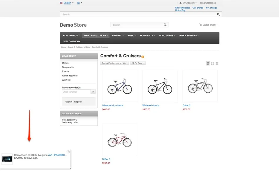 Recently Purchased Products Add-on for CS-Cart