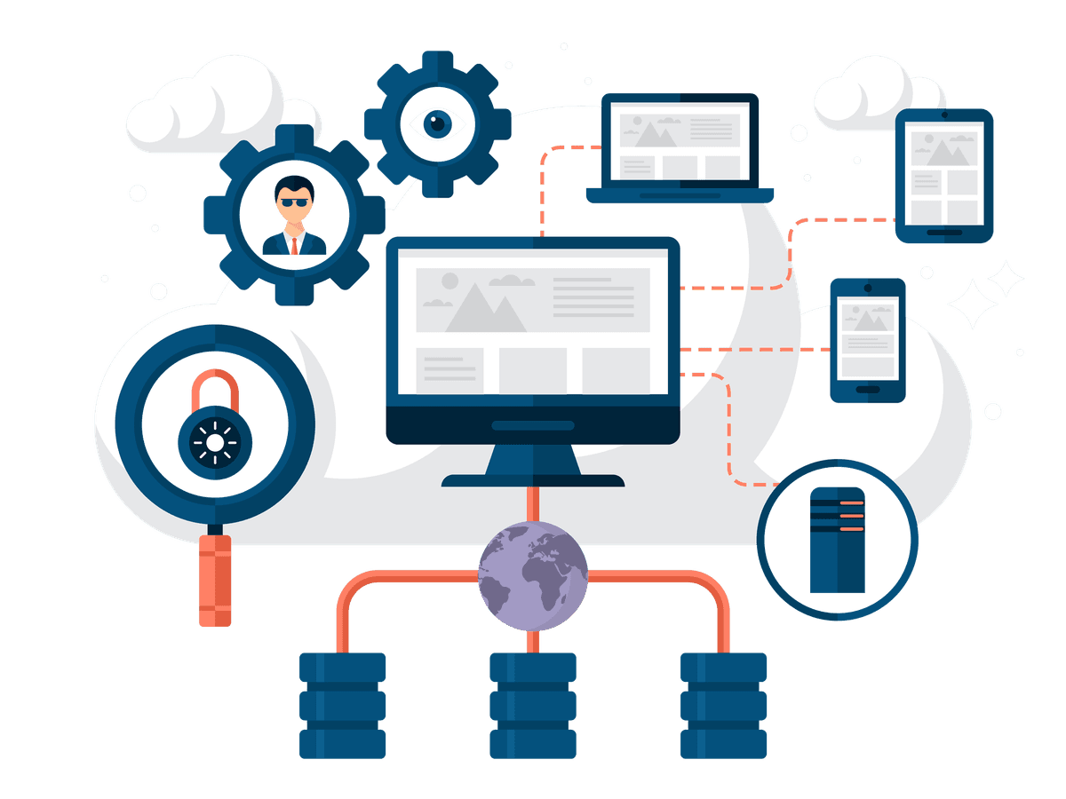 Web hosting illustration